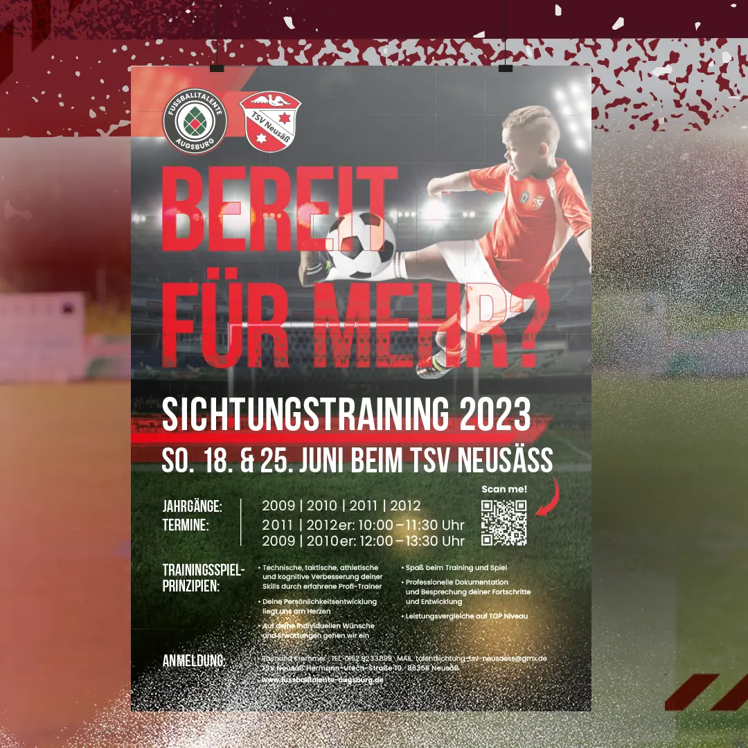 Fußballtalente Augsburg – Plakat