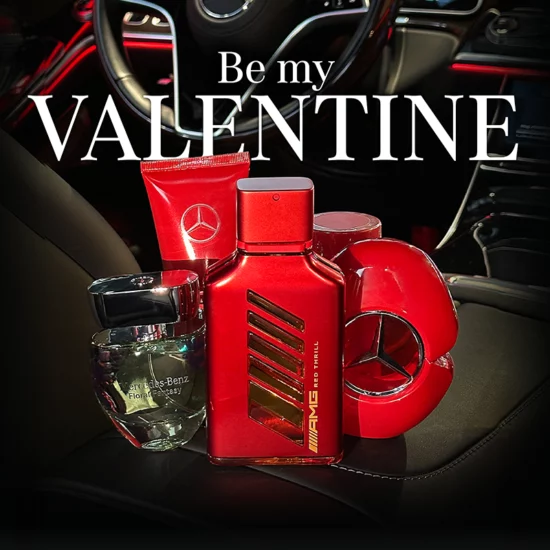 Valentinstag Geschenk von Abel+Ruf mit AMG Parfum Sets, EDT und AMG GT3 Modellauto als exklusive Luxusgeschenke für Auto- und Duftliebhaber