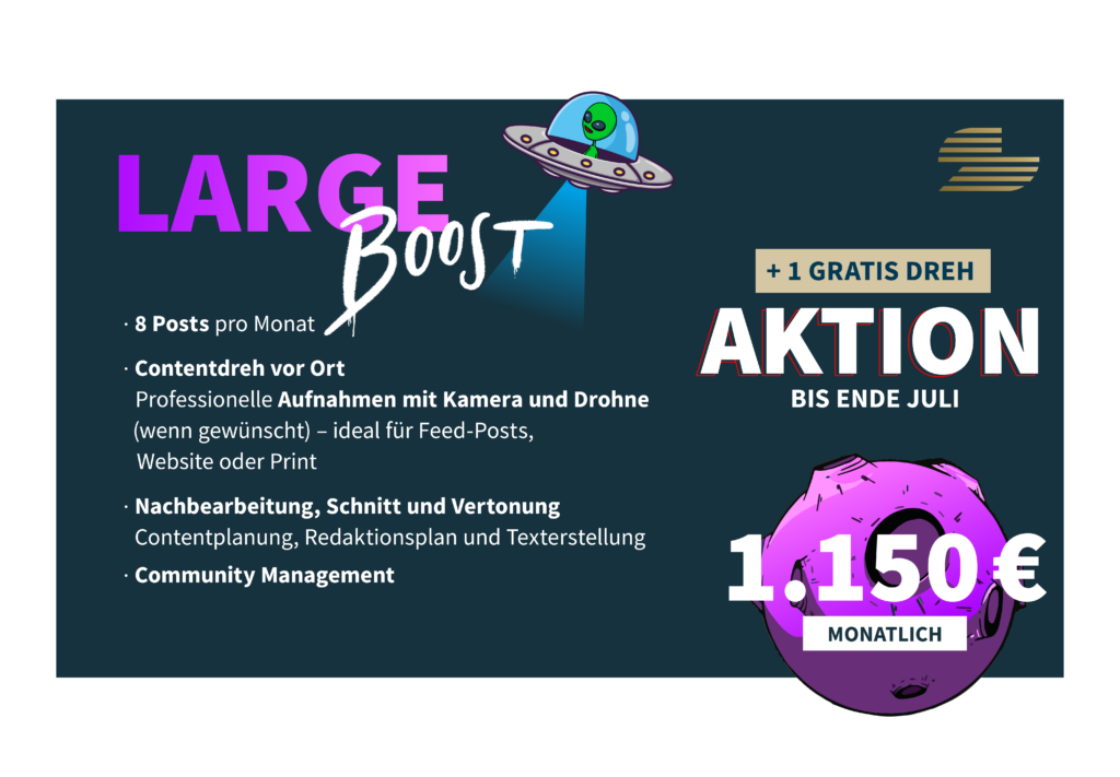 Large Boost Marketing Paket für Social Media Management, Branding und Unternehmenswachstum